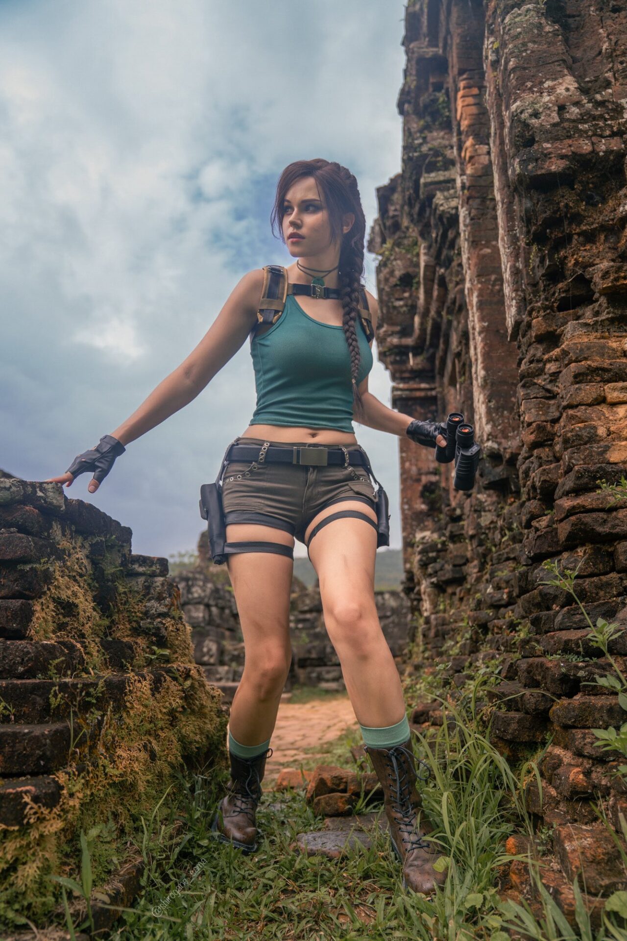 Cosplay de Lara Croft basado en los videojuegos Tomb Raider
