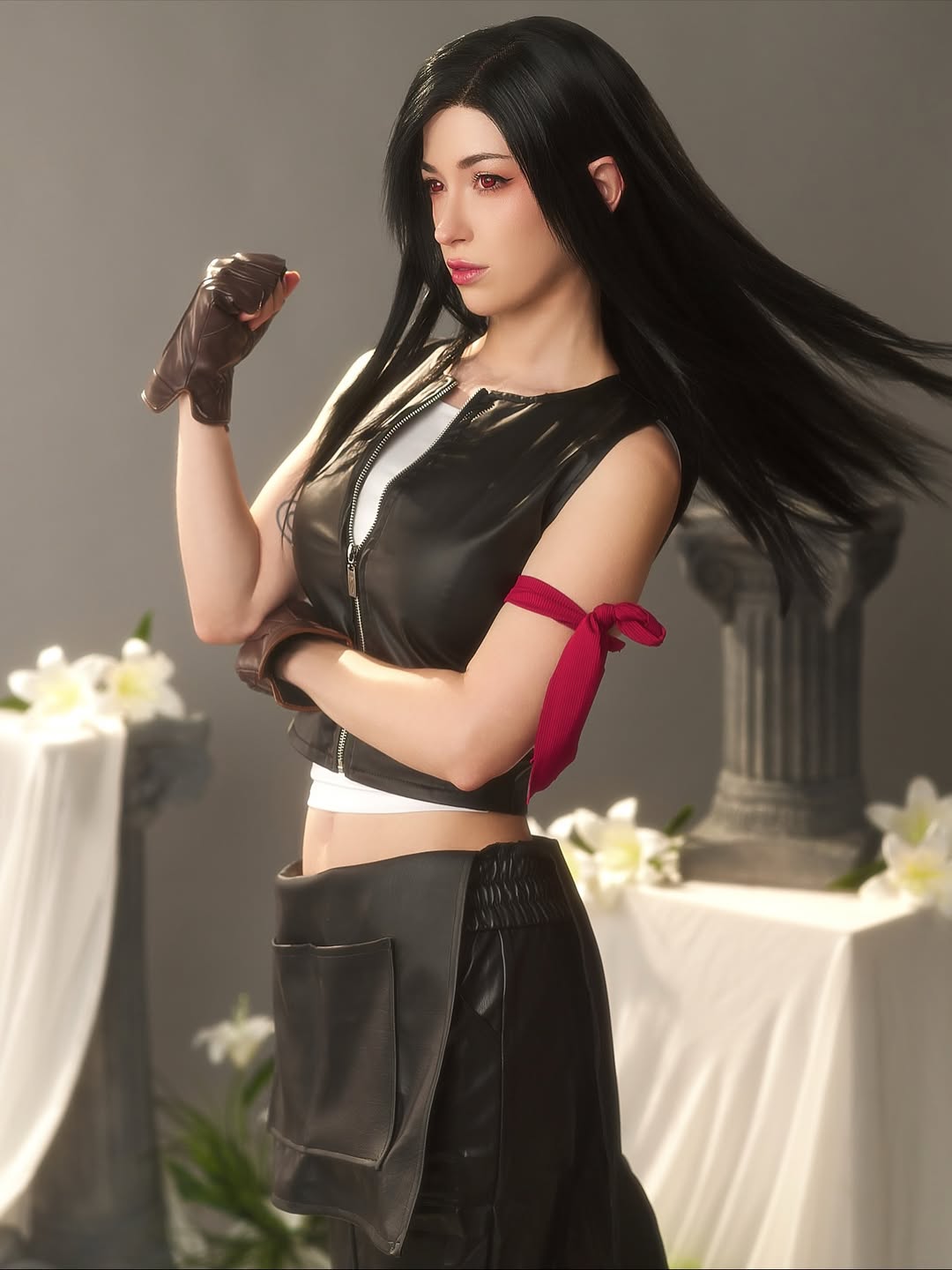 Cosplay de Tifa Lockhart inspirado en Final Fantasy VII Advent Children por Morgan LeFoy